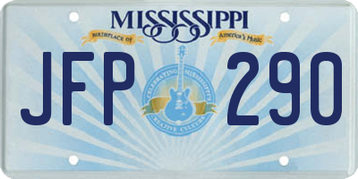 MS license plate JFP290
