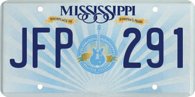 MS license plate JFP291