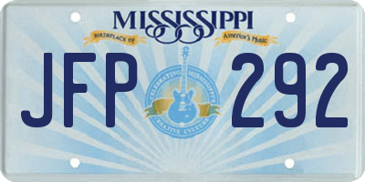 MS license plate JFP292