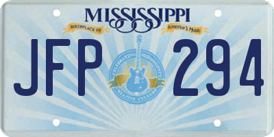 MS license plate JFP294