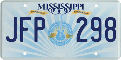 MS license plate JFP298