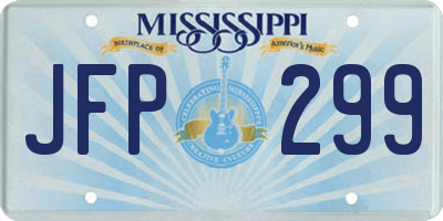 MS license plate JFP299