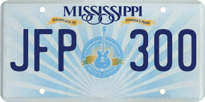 MS license plate JFP300