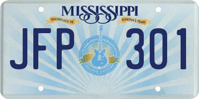 MS license plate JFP301
