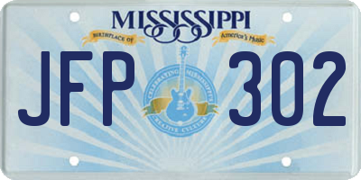 MS license plate JFP302