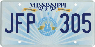 MS license plate JFP305