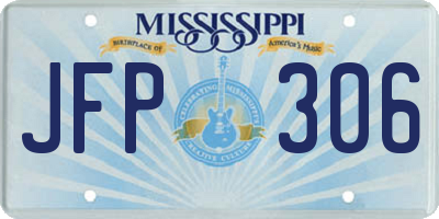 MS license plate JFP306