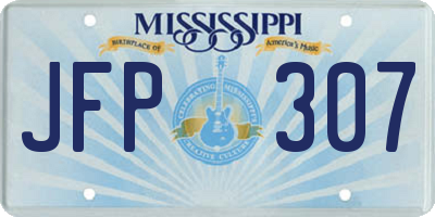MS license plate JFP307