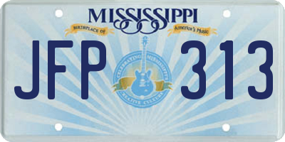 MS license plate JFP313