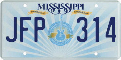 MS license plate JFP314