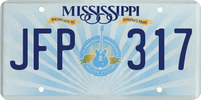 MS license plate JFP317