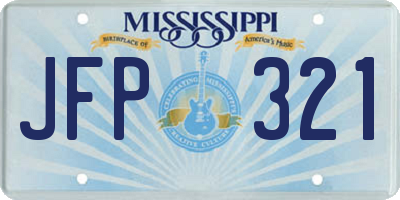 MS license plate JFP321