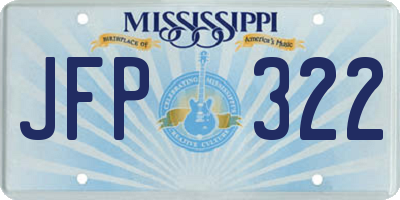 MS license plate JFP322