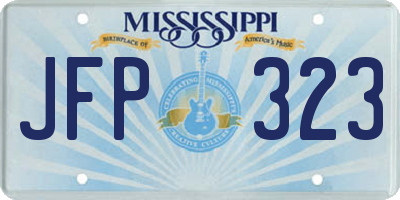 MS license plate JFP323