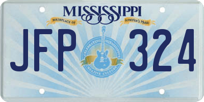 MS license plate JFP324