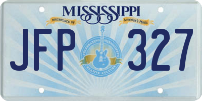 MS license plate JFP327