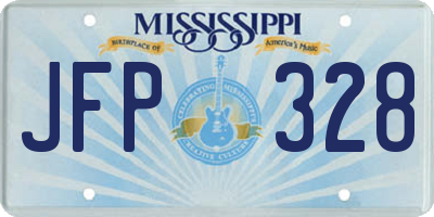 MS license plate JFP328