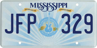 MS license plate JFP329