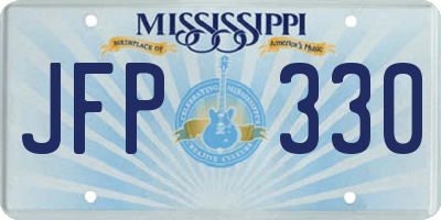 MS license plate JFP330