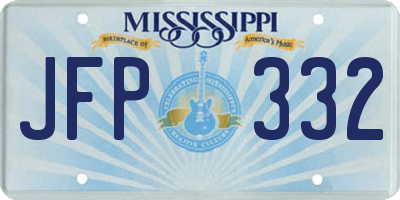 MS license plate JFP332