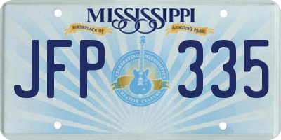 MS license plate JFP335