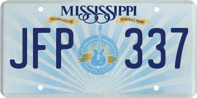 MS license plate JFP337