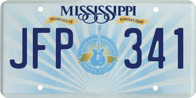 MS license plate JFP341