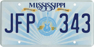 MS license plate JFP343
