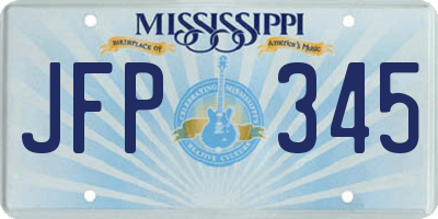 MS license plate JFP345