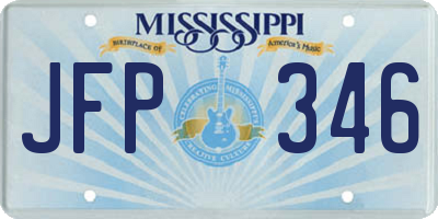 MS license plate JFP346