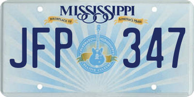 MS license plate JFP347