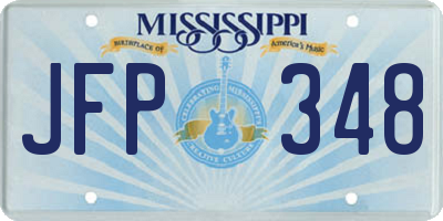 MS license plate JFP348
