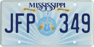 MS license plate JFP349