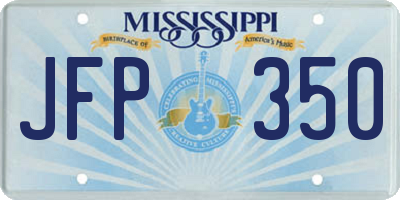 MS license plate JFP350