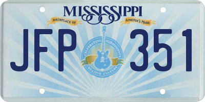 MS license plate JFP351