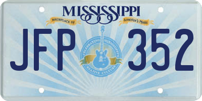 MS license plate JFP352