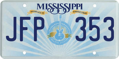 MS license plate JFP353