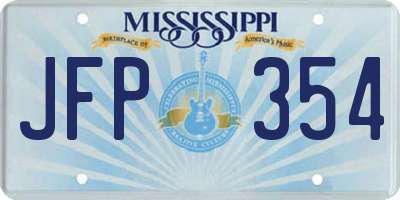 MS license plate JFP354