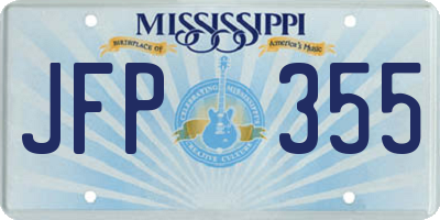 MS license plate JFP355