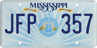 MS license plate JFP357