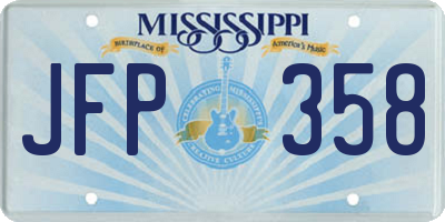 MS license plate JFP358