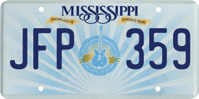 MS license plate JFP359