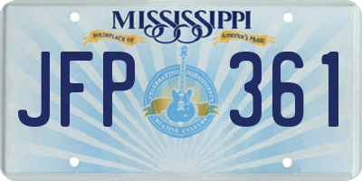 MS license plate JFP361