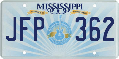 MS license plate JFP362