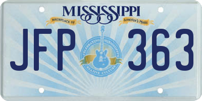 MS license plate JFP363