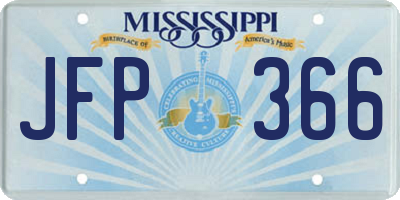 MS license plate JFP366