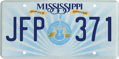 MS license plate JFP371