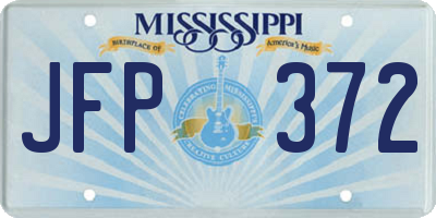 MS license plate JFP372