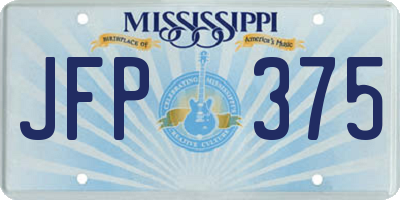 MS license plate JFP375