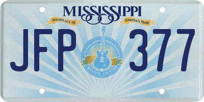 MS license plate JFP377